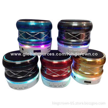 Mini Bluetooth speakers with light, 3W output power with TF card and USB port